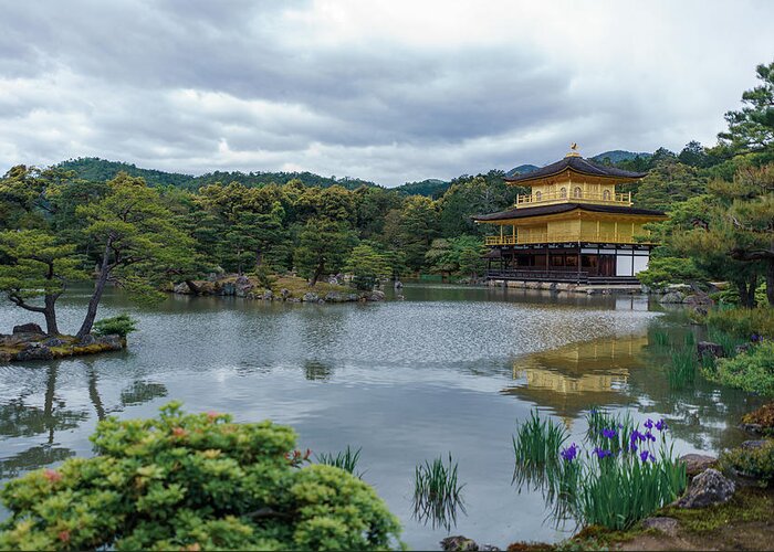 Unesco World Heritage Greeting Card featuring the photograph Kinkaku-Ji by Nisah Cheatham