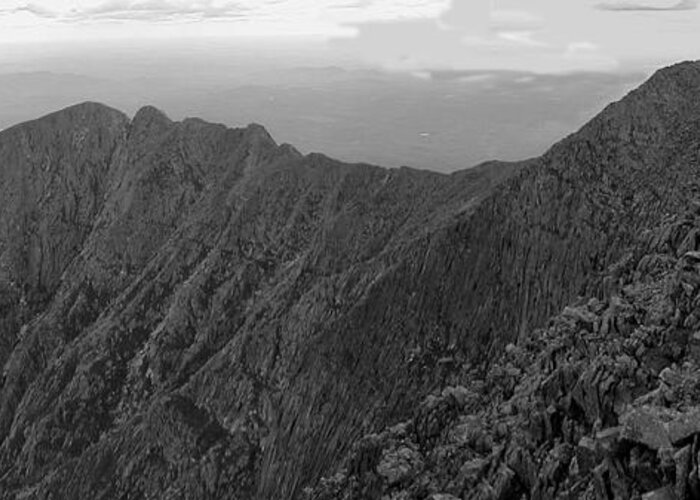 Katahdin Greeting Card featuring the photograph Knife Edge by John Meader