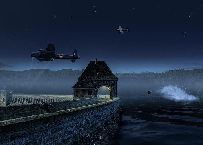 617 Squadron Greeting Card featuring the digital art Knights Last Chance by Mark Donoghue