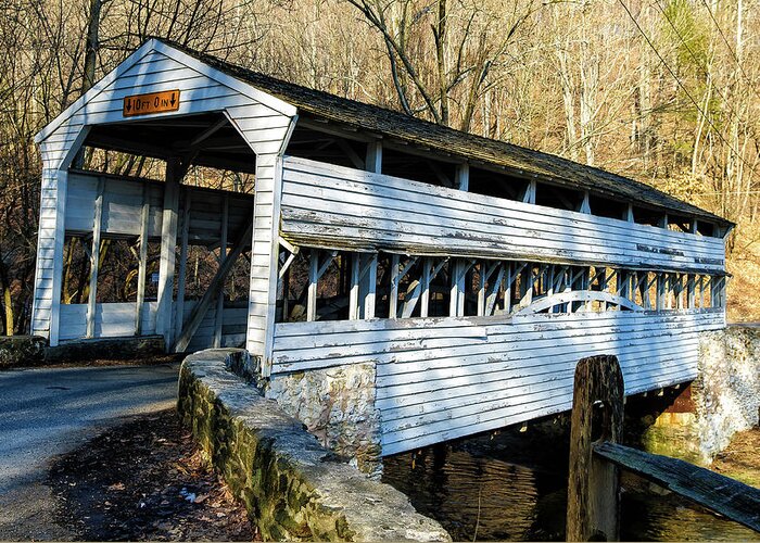 Covered Bridge Greeting Card featuring the photograph Knox Covered Bridge by Louis Dallara