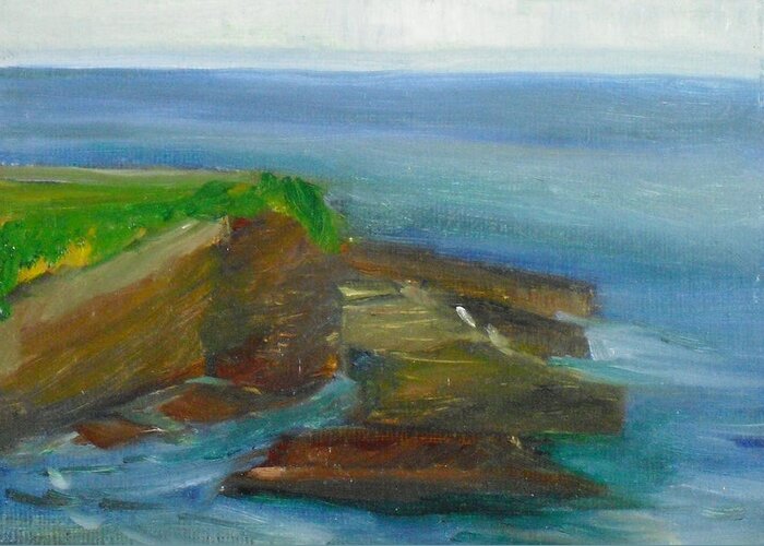 100 Paintings Greeting Card featuring the painting La Jolla Cove 016 by Jeremy McKay