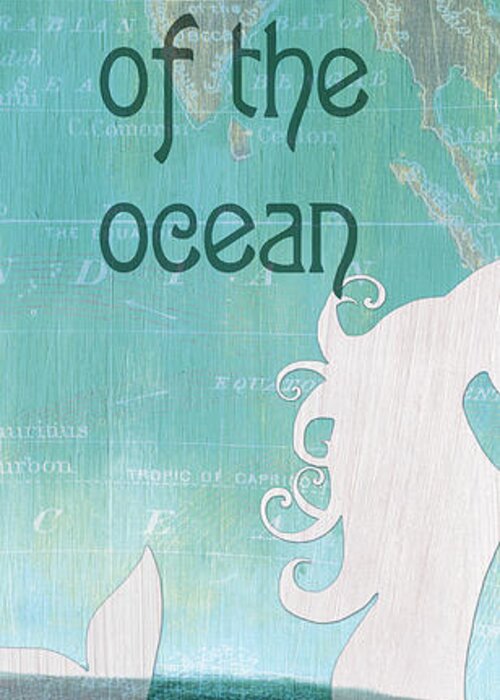 Mermaid Greeting Card featuring the painting La Mer Mermaid 1 by Debbie DeWitt