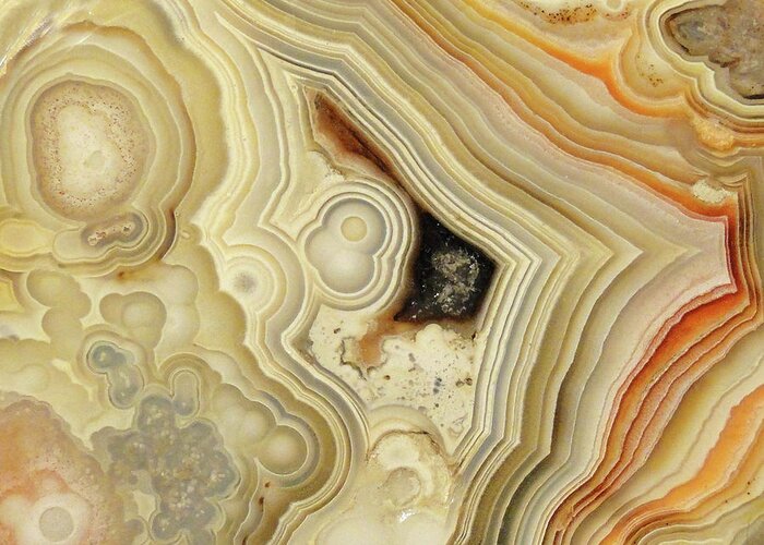 Lace Greeting Card featuring the mixed media Lace Agate by Bruce Ritchie