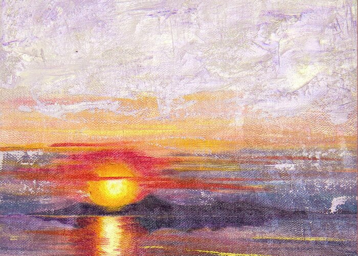 Great Salt Lake Greeting Card featuring the painting Lacy by Nila Jane Autry