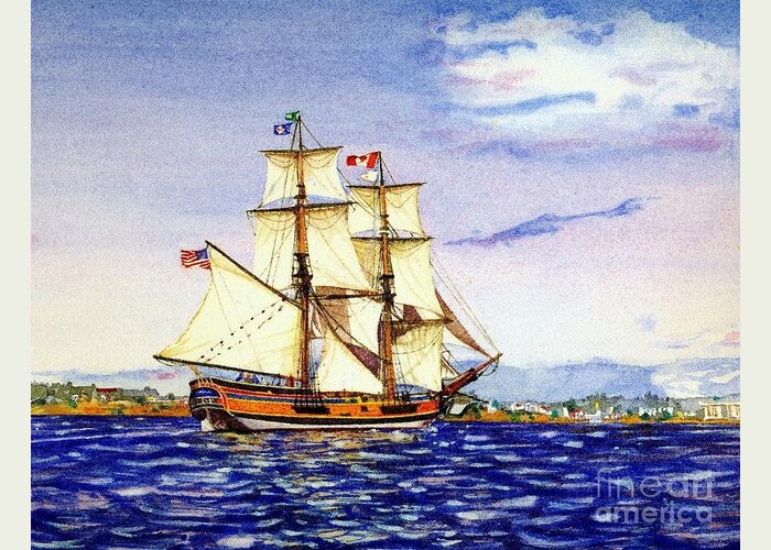Cynthia Pride Watercolor Paintings Greeting Card featuring the painting Lady Washington by Cynthia Pride