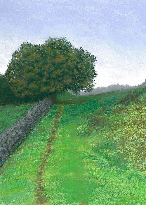 Lake District Greeting Card featuring the pastel Lake District Trail by Ginny Neece