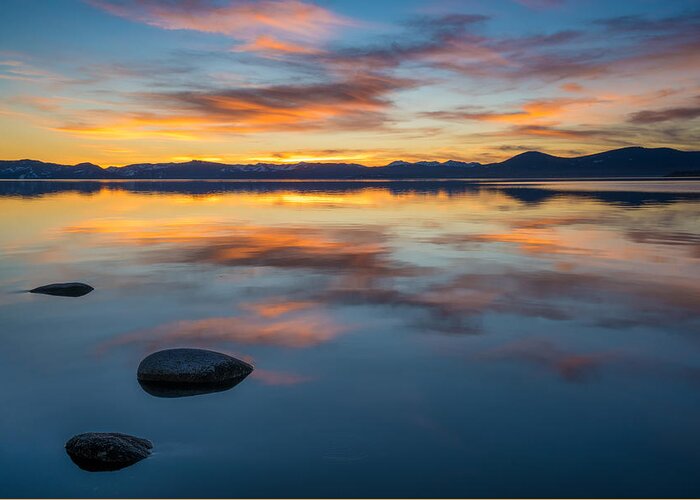 Lake Tahoe Greeting Card featuring the photograph Lake Tahoe Sunset by Beau Rogers