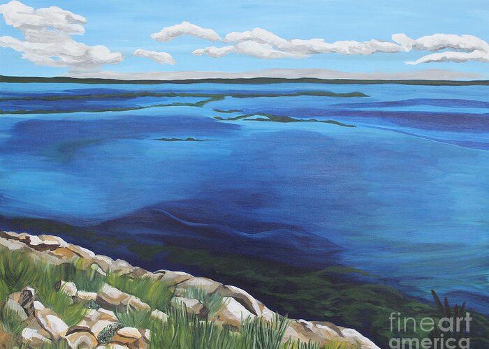 Lake Greeting Card featuring the painting Lake Toho by Annette M Stevenson