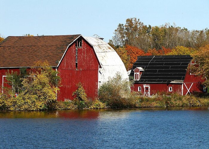 Hovind Greeting Card featuring the photograph Lakeside Michigan Farm by Scott Hovind