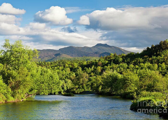 Spring Greeting Card featuring the photograph Lamoille River Spring View by Alan L Graham