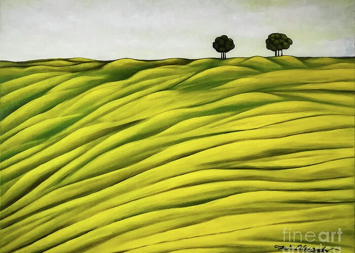Goolge Images Greeting Card featuring the painting Land of Breather by Fei A