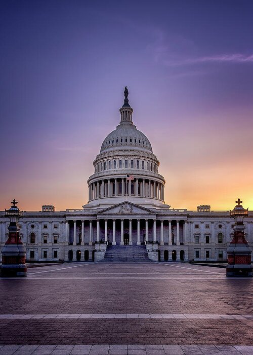 Us Capitol Greeting Card featuring the photograph Land of Confusion by Ryan Wyckoff