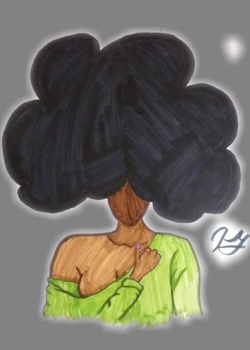 Black Girl Greeting Card featuring the photograph Lashon by Artist Sha