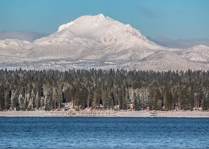2015 Greeting Card featuring the photograph Lassen on Christmas Morning by Jan Davies