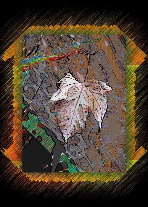Leaf Greeting Card featuring the digital art Last Leaf Standing by Tim Allen