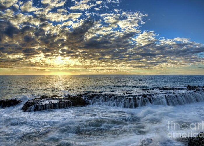 Late Greeting Card featuring the photograph Late Afternoon in Laguna Beach by Eddie Yerkish