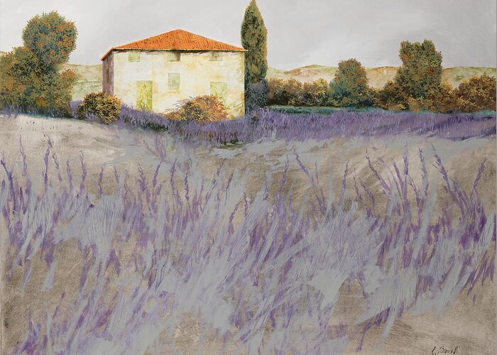 Lavender Greeting Card featuring the painting Lavender by Guido Borelli
