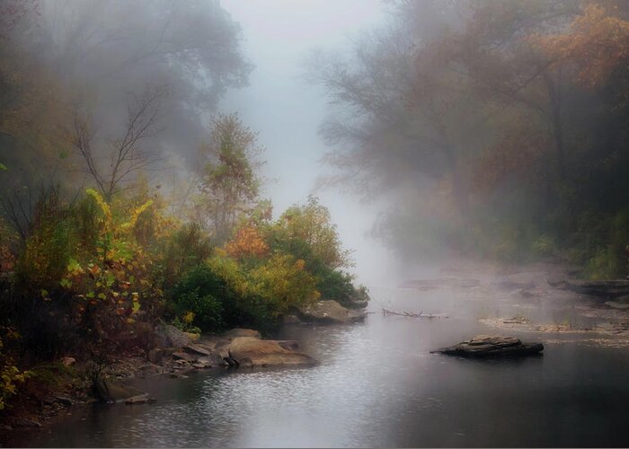 Painterly Greeting Card featuring the photograph Lee Creek by James Barber
