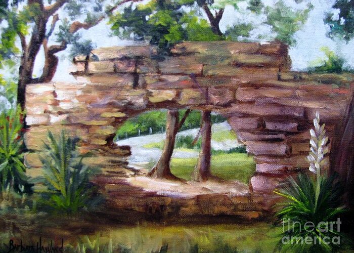 Marble Falls Greeting Card featuring the painting Leftovers by Barbara Haviland