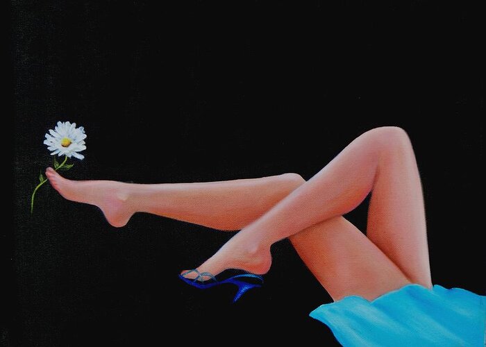 Oil Painting Greeting Card featuring the painting Legs by Joni McPherson