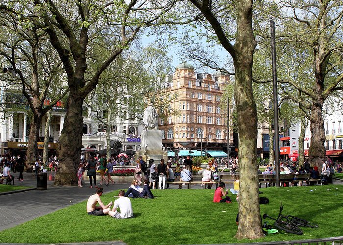 London Greeting Card featuring the photograph Leicester Square, London by Aidan Moran
