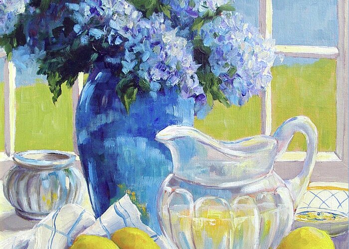 Lemonade Greeting Card featuring the painting Lemonade2 by Barbara Hageman