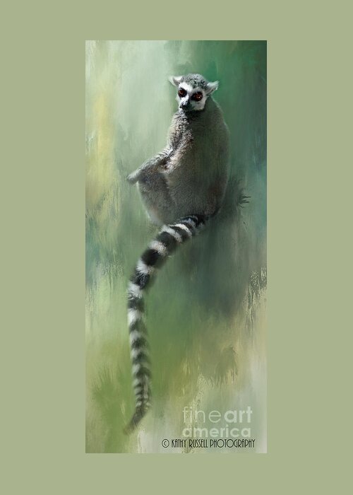 Lemur Greeting Card featuring the photograph Lemur Catching Rays by Kathy Russell
