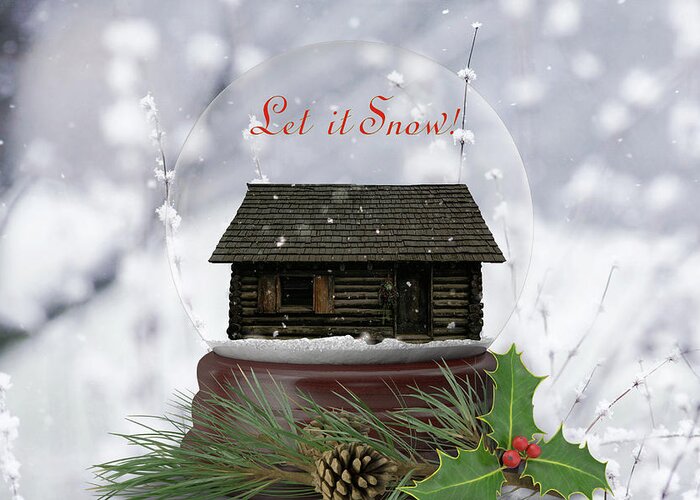 Snow Greeting Card featuring the photograph Let It Snow by Steph Gabler