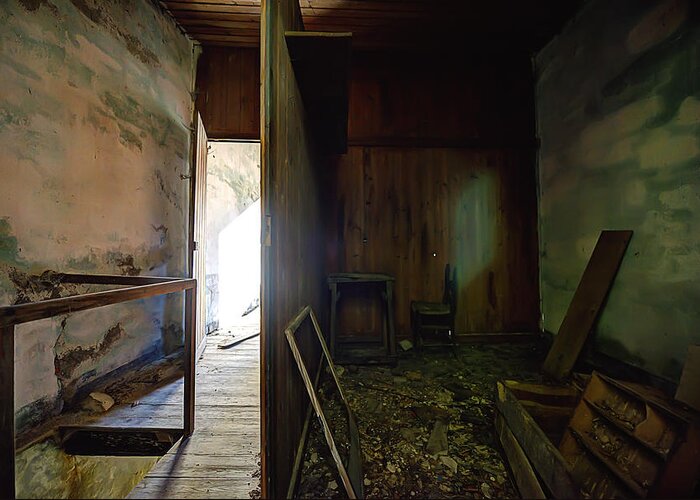 Zoagli Greeting Card featuring the photograph Let The Sun Shine In The Zoagli Abandoned Home by Enrico Pelos