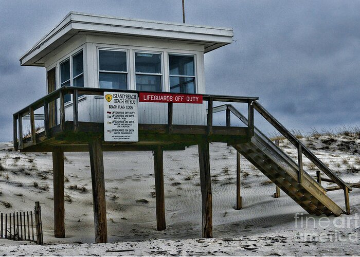 Paul Ward Greeting Card featuring the photograph Lifeguard Station 1 by Paul Ward
