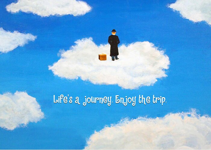Funky Greeting Card Greeting Card featuring the painting Life's a journey Greeting Card by Thomas Blood