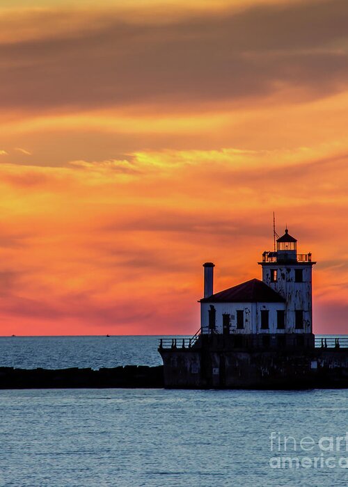 Lighthouse Greeting Card featuring the photograph Lighthouse Silhouette by Rod Best