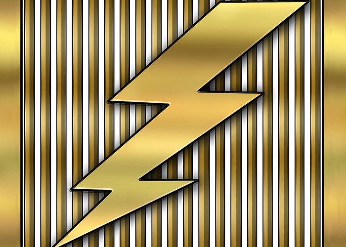 Lightning Bolt Greeting Card featuring the digital art Lightning Bolt by Chuck Staley