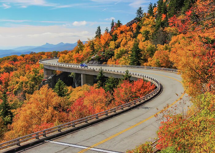 Linn Cove Viaduct Greeting Card featuring the photograph Linn Cove Viaduct in Fall by Kevin Craft