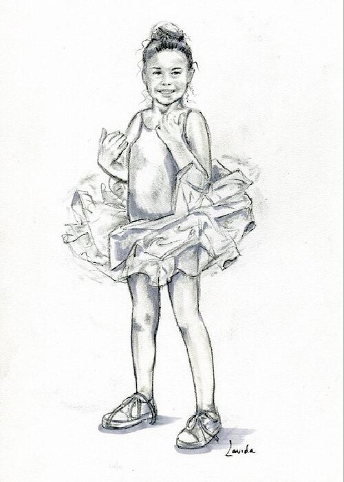 Måne Frost Forhandle Little Ballerina Greeting Card for Sale by Janet Lavida
