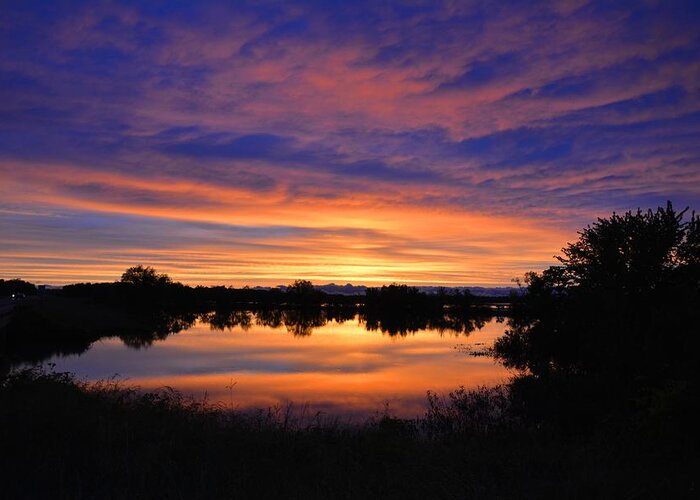 Sunset Greeting Card featuring the photograph Little Fly Creek Sunset 1 by Keith Stokes