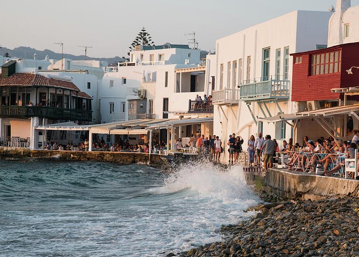 Greece Greeting Card featuring the photograph Little Venice, Mykonos Island, Greece by Michalakis Ppalis