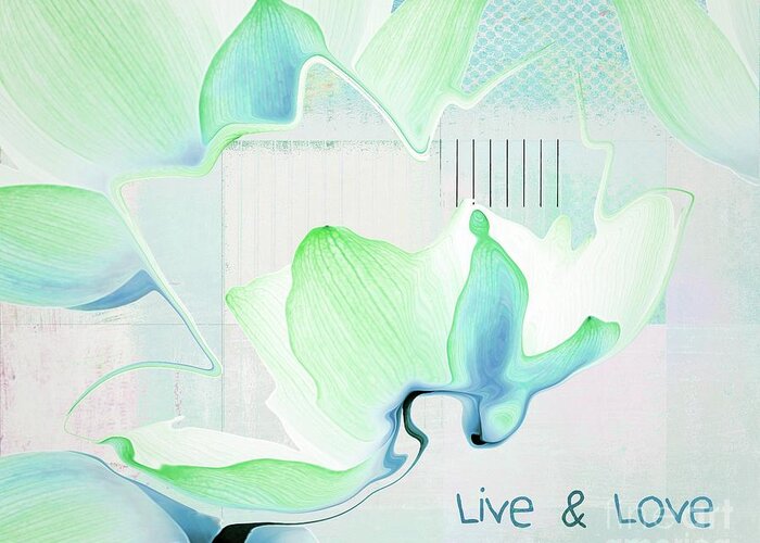 Abstract Greeting Card featuring the photograph Live n Love - absf15 by Variance Collections