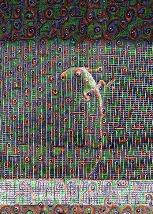  Greeting Card featuring the photograph Lizard On A Screen Porch by Robert Butler