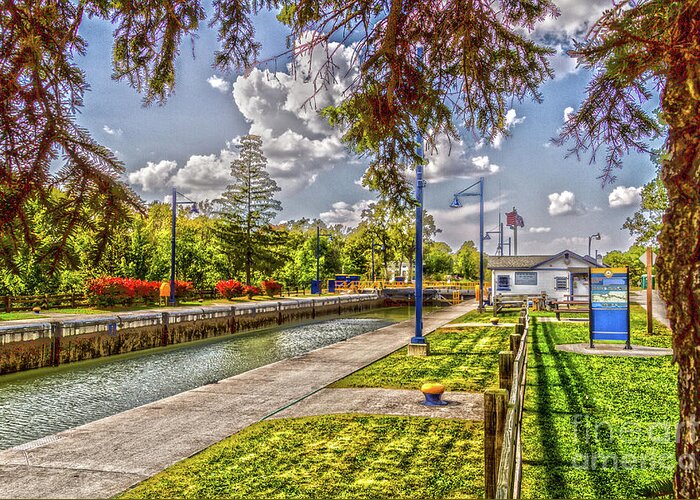 Grass Greeting Card featuring the photograph Lock 33 Canal Park by William Norton