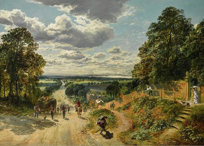 Samuel Bough Greeting Card featuring the painting London From Shooters Hill by Samuel Bough