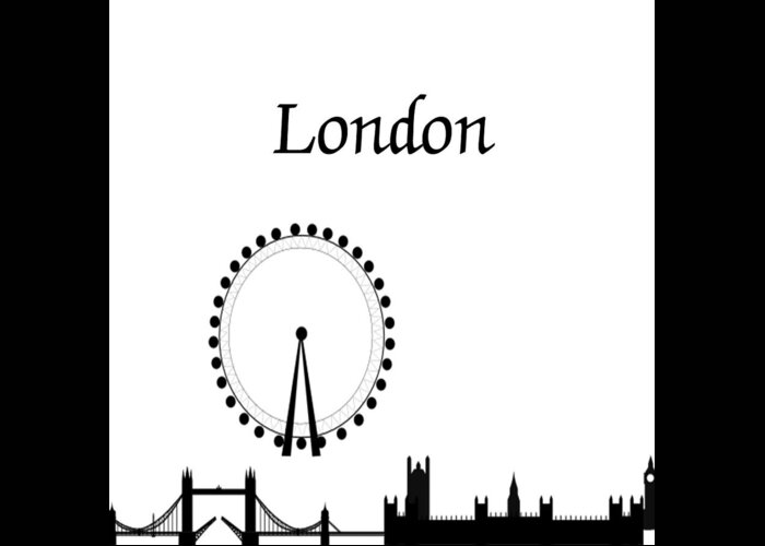 London Greeting Card featuring the photograph London Skyline Outline by Florene Welebny