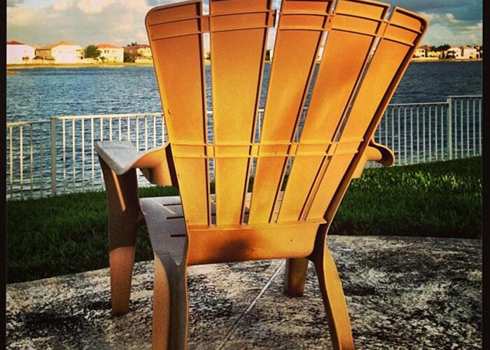 Miamiphotographers Greeting Card featuring the photograph Lonely Chair At Sunset #juansilvaphotos by Juan Silva