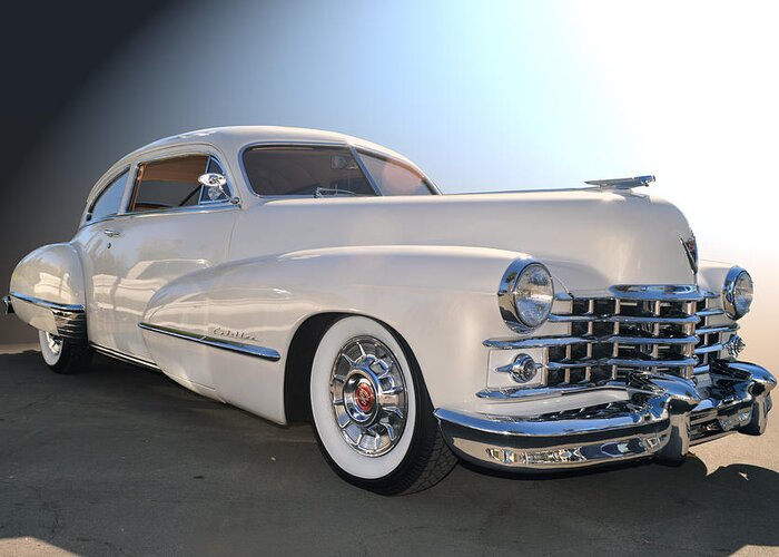 Cadillac Greeting Card featuring the photograph Long White Cadillac by Bill Dutting