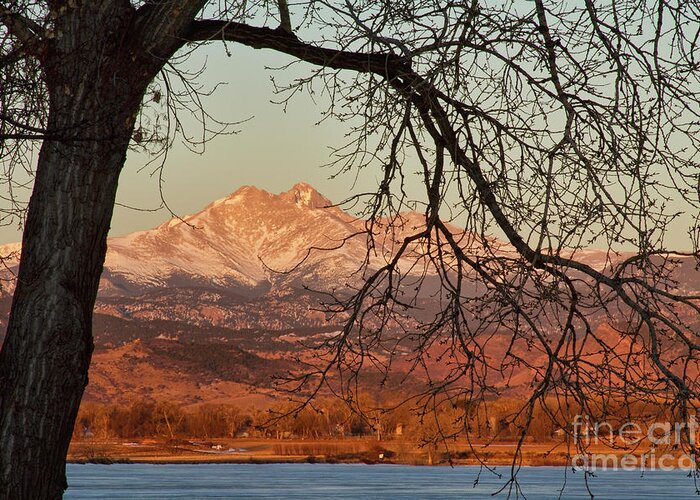 Longs Peak Greeting Card featuring the photograph Longs Peak and Mt. Meeker the Twin Peaks Color Photo Image by James BO Insogna