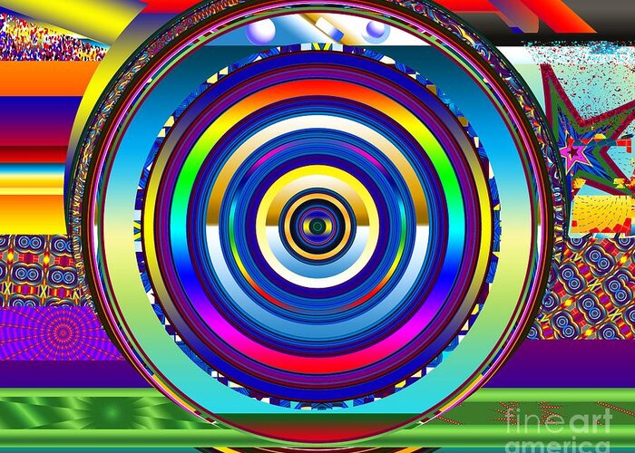 Colorful Greeting Card featuring the digital art Look For It by Bobby Hammerstone