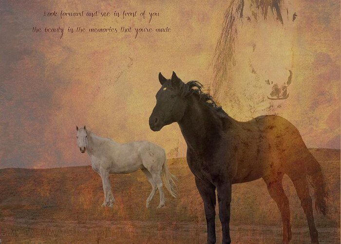 Horses Greeting Card featuring the photograph Look Forward by Amanda Smith