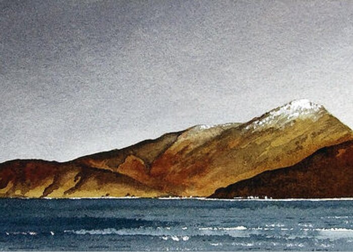 Seascape Greeting Card featuring the painting Looking towards Arran from Skipness by Paul Dene Marlor