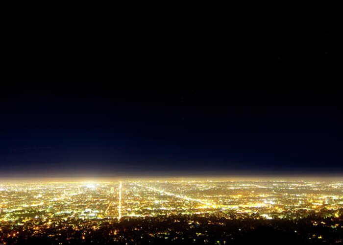California Greeting Card featuring the photograph Los Angeles City Skyline by Mark Andrew Thomas