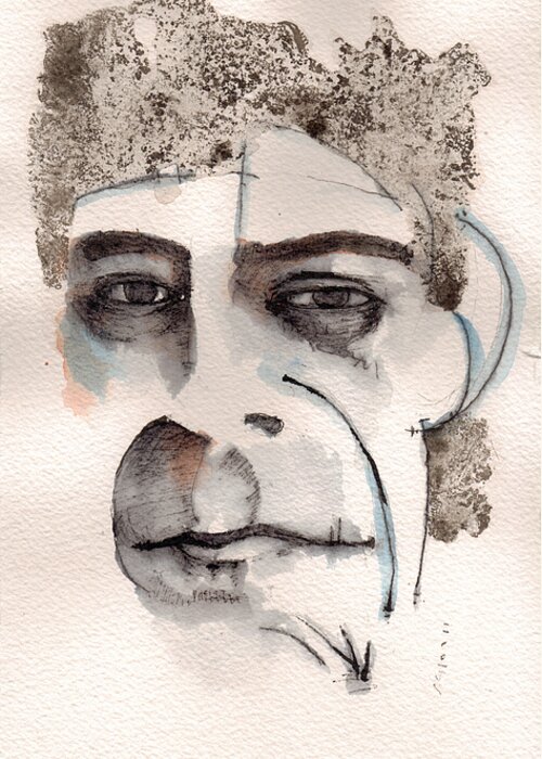 Lou Reed Greeting Card featuring the painting Lou Reed by Mark M Mellon